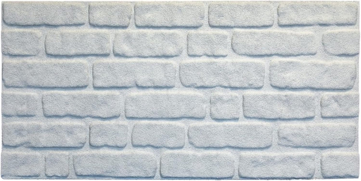 Dundee Deco 3D Wall Panels Faux Brick - Cladding, White Stone Look Wall Paneling, Styrofoam Facing