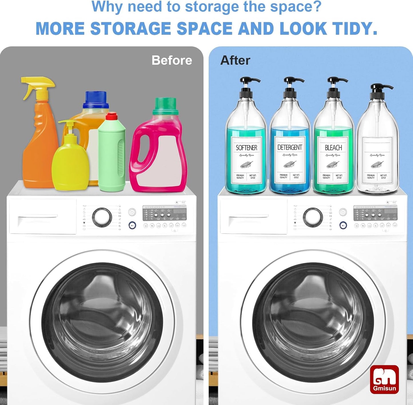GMISUN Laundry Detergent Soap Dispenser, Liquid Laundry Detergent Dispenser, Container for