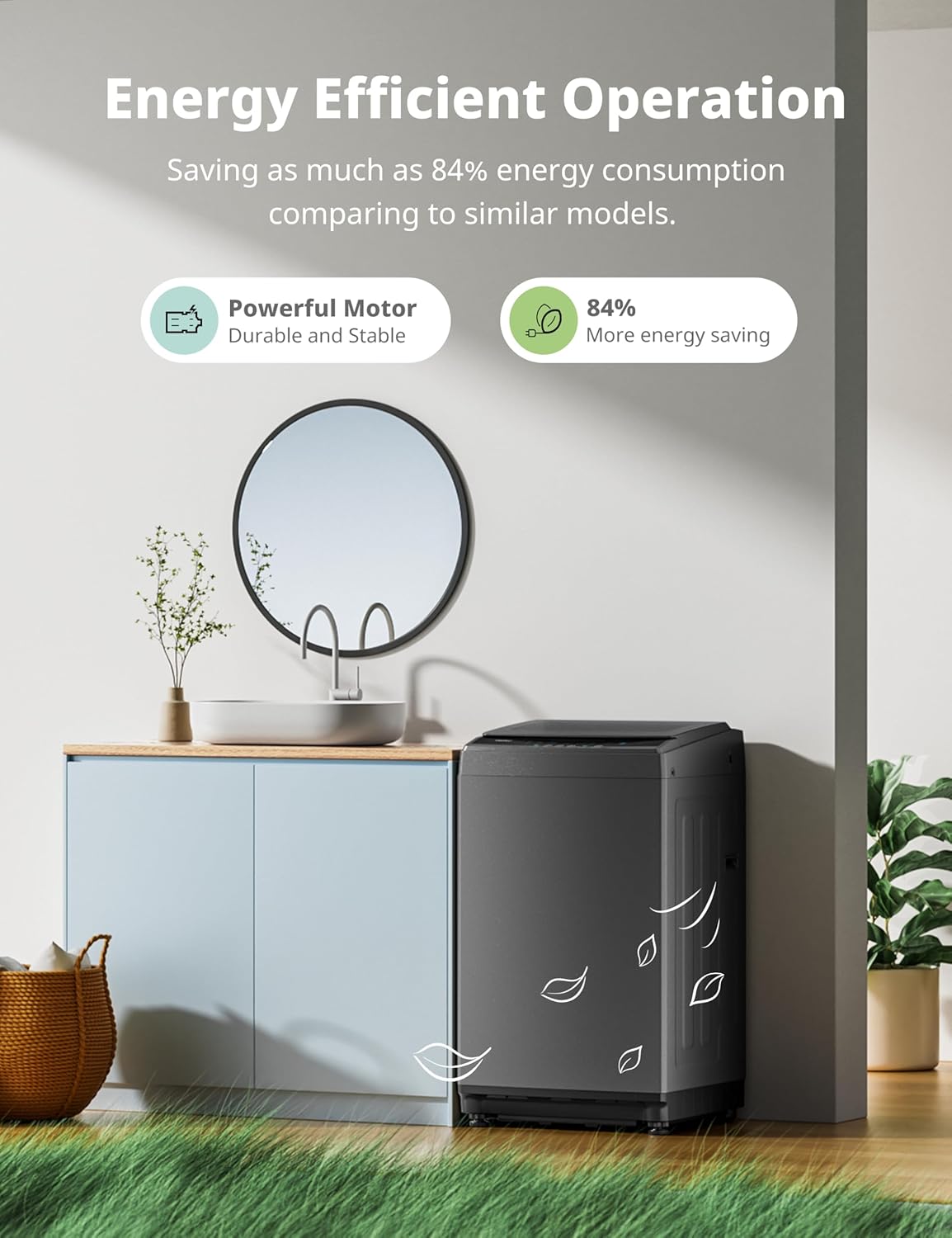 COMFEE??1.6 Cu.ft Portable Washing Machine, 11lbs Capacity Fully Automatic Compact Washer with