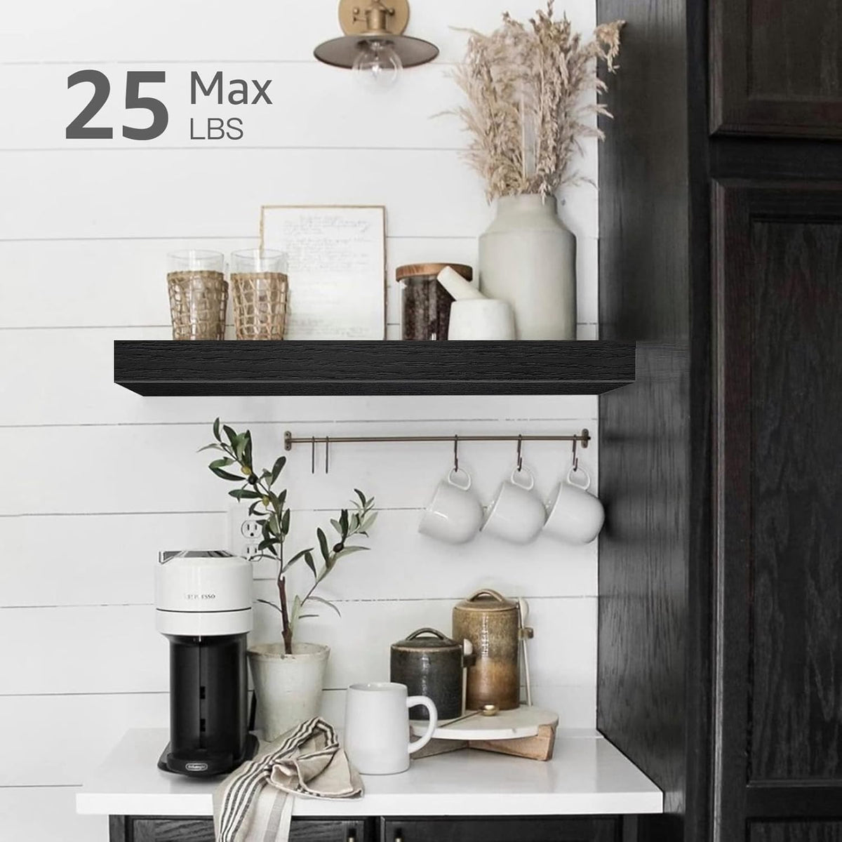 QEEIG Floating Shelves for Wall Bathroom Shelf Bedroom Kitchen Living Room Hanging Book Shelves