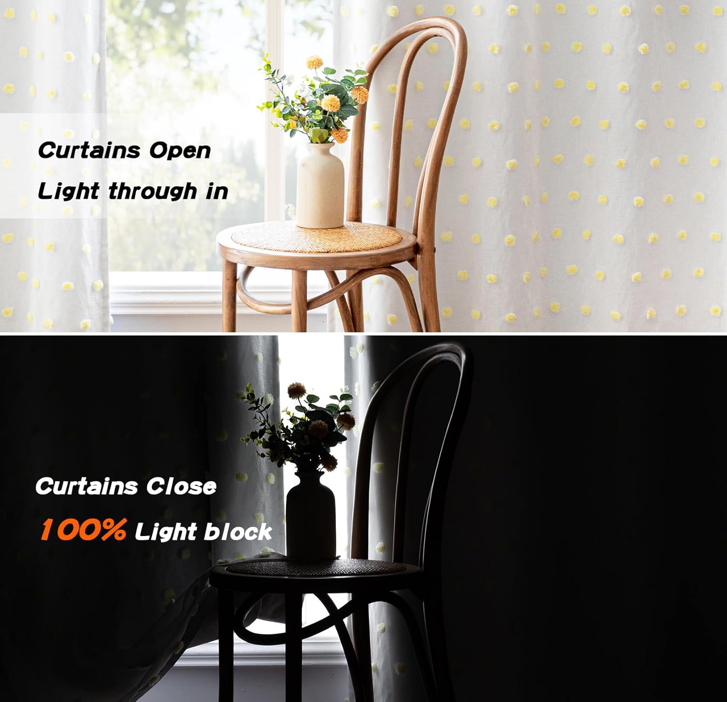 MYSKY HOME 100% Blackout Curtains for Kids Bedroom Thermal Insulated 95 Inch Length Nursery