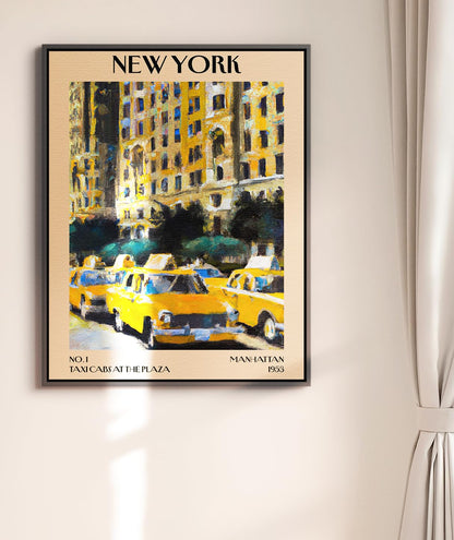 Retro Vintage New York Wall Art Print - 11x14 Unframed Poster - New York City Souvenirs, Cute