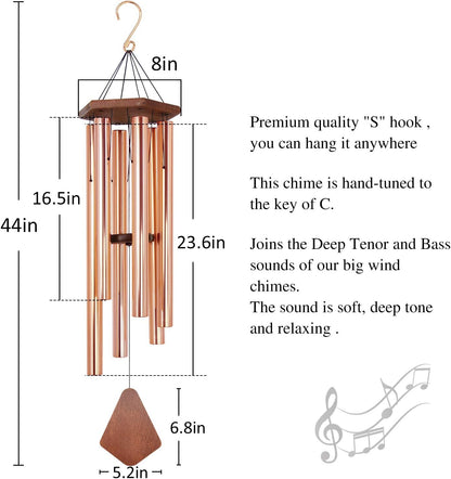 Wind Chimes Outdoor Large Deep Tone, 44 Inch Sympathy Wind Chime Outdoor, Memorial Wind-Chime with