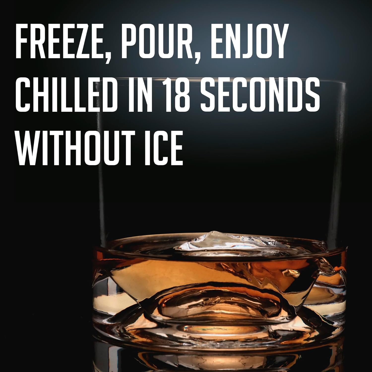 The Peaks Heavy Crystal Whiskey Glasses Gift Set of 4, Thick Freezable Bourbon Glass 1lb Each