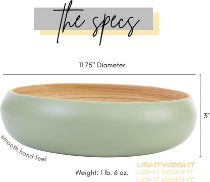 Fruit Bowl For Kitchen Counter, Decorative Bowl, Large Serving Bowl Or Fruit Basket For Kitchen