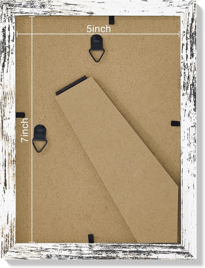 Vittanly 5x7 Picture Frames Set of 9, Shatter Resistant Plexiglass, Display 4x6 Pictures with Mat