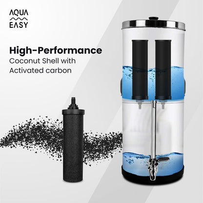 AquaEasy BB9 Activated Carbon Water Filter Candle(2 Pcs) Replacement Gravity Water Filter Candle