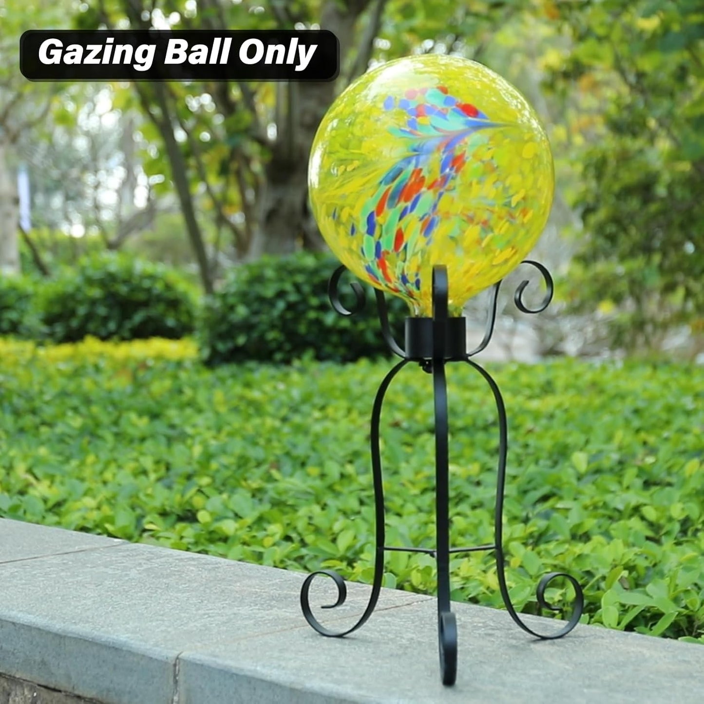 10 Inch Gazing Ball Glass Reflective Garden Globe Outdoor Gazing Globe Yard Ornament for Garden