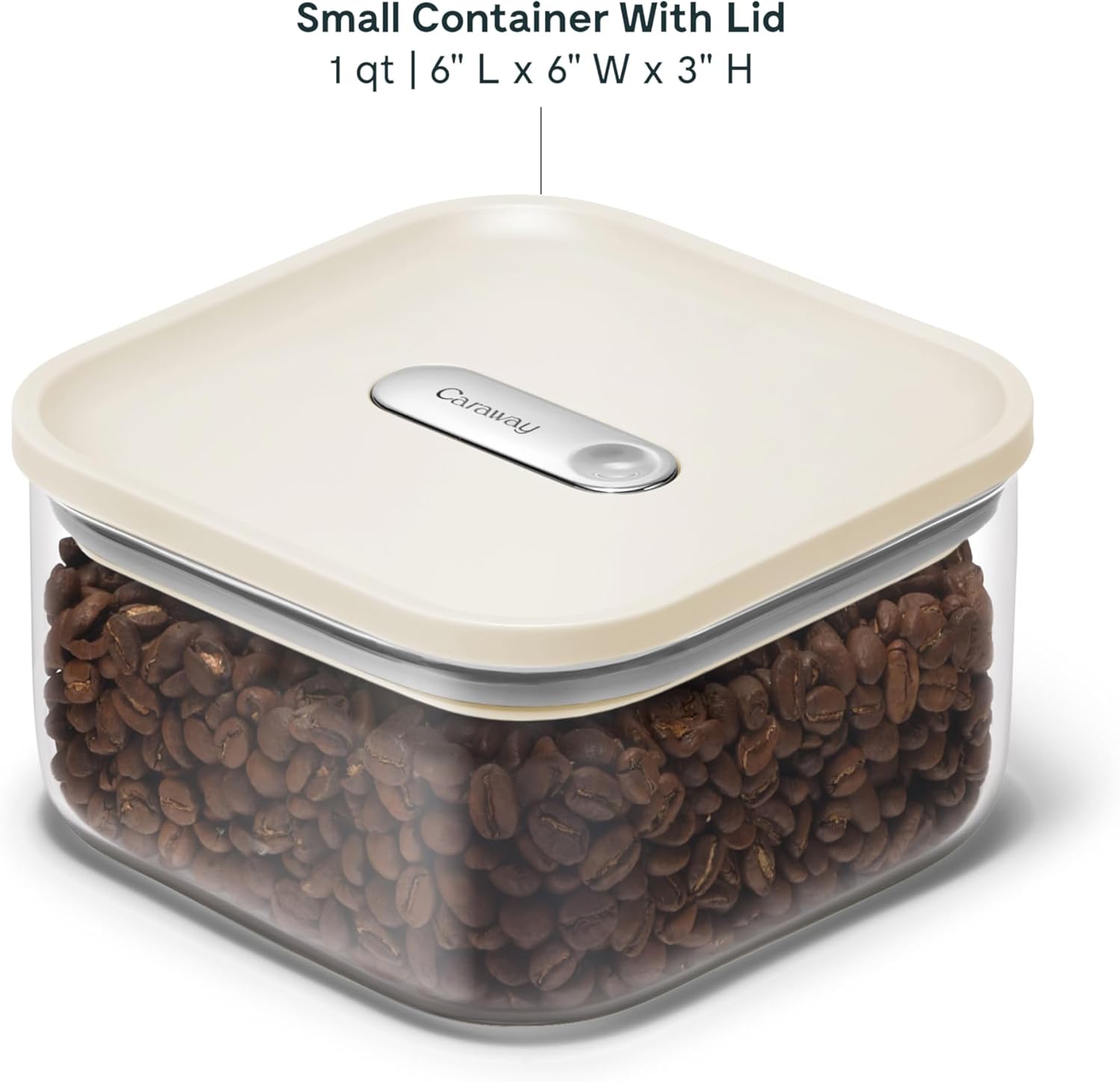 Caraway 1qt Glass Airtight Food Storage Container with Lid – Non-Toxic, BPA-Free Kitchen Storage