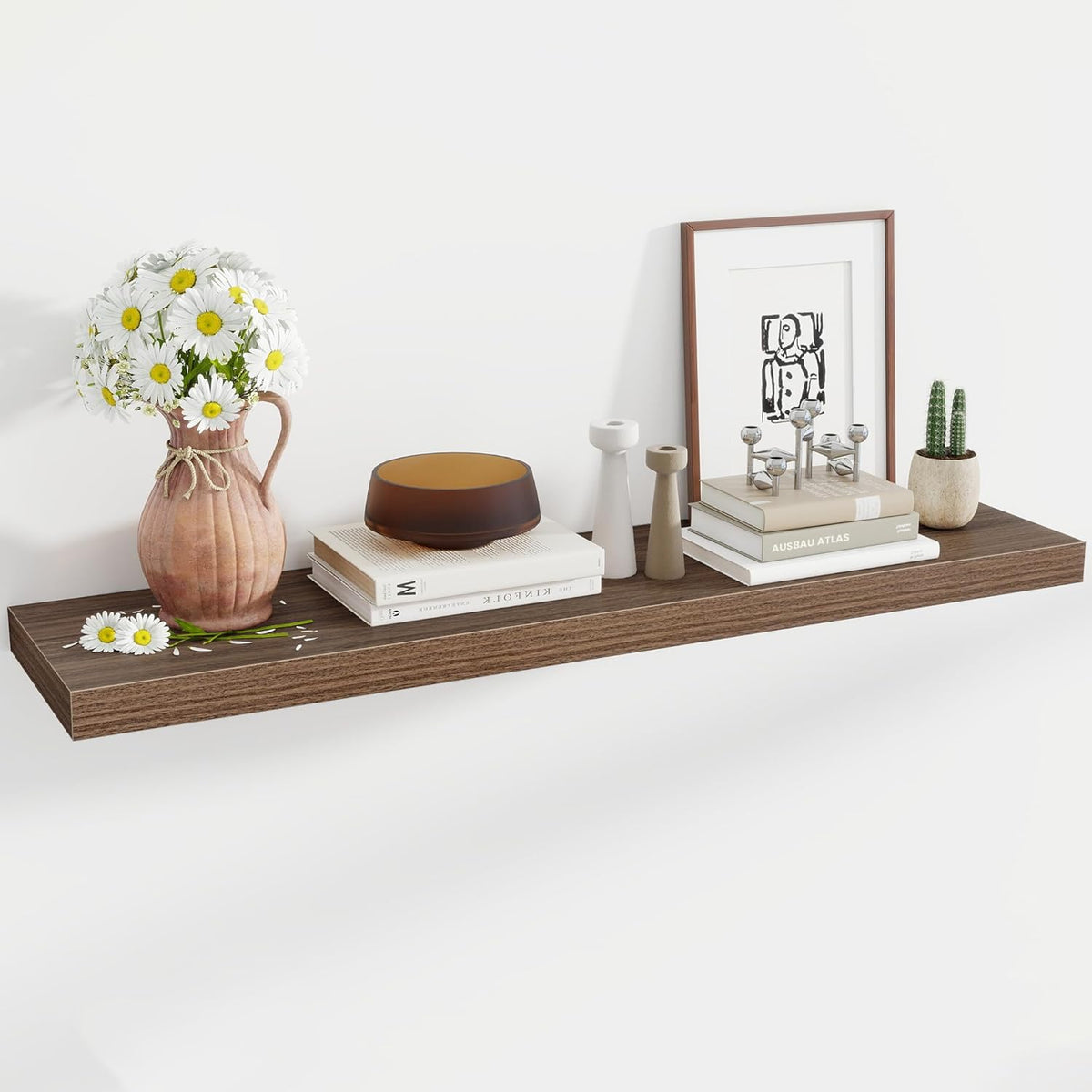 48 Inch Floating Shelves, 12 Inch Deep Floating Shelves for Wall, Floating Shelf with Invisible