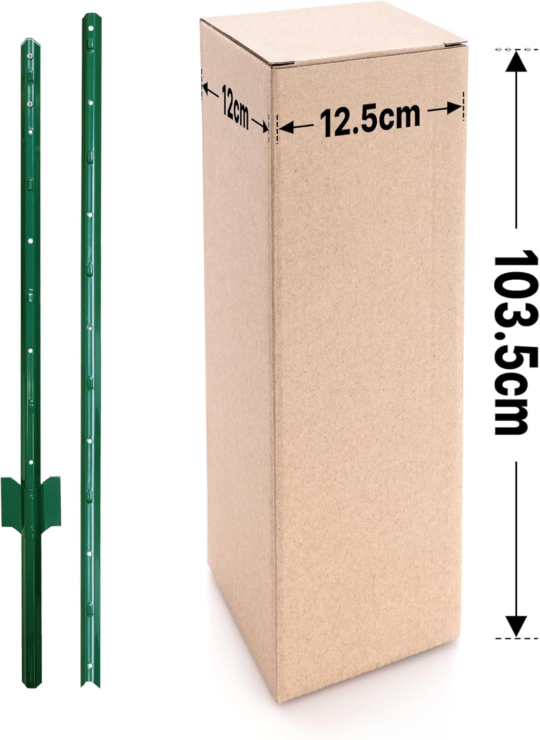 ARIFARO Sturdy Duty Metal Fence Posts 6 Feet assemblable,Pack of 10,No Digging Garden U Post for