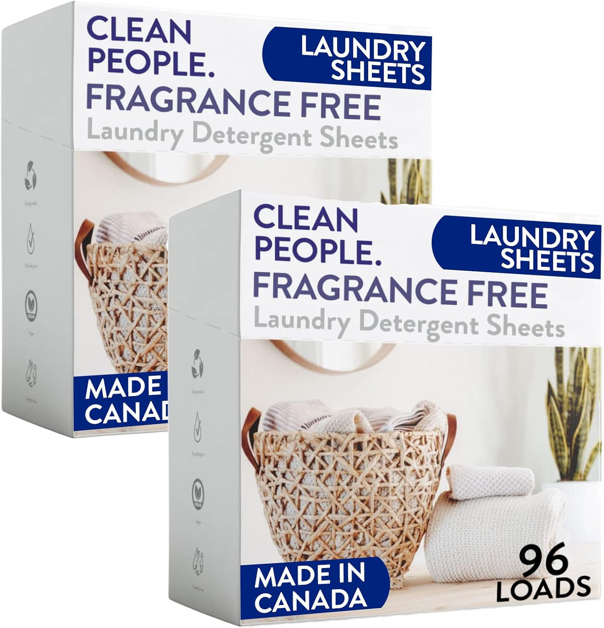 The Clean People Fragrance Free Laundry Detergent Sheets - Laundry Soap - Ultra Concentrated
