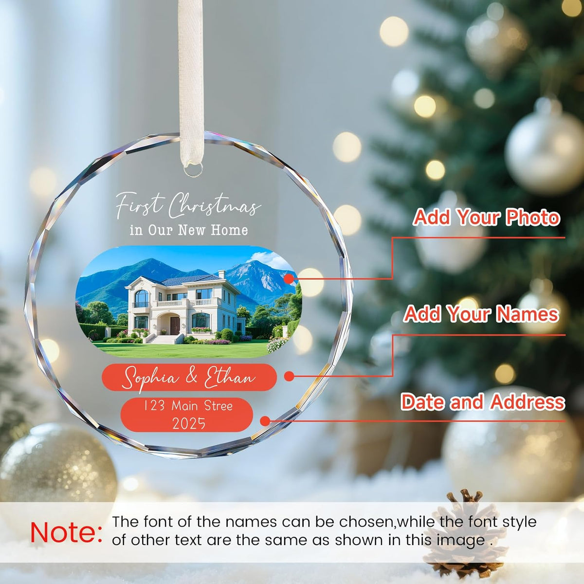 House Warming Gifts New Home Ornament Personalized First Home Christmas Ornaments 2025, New Home