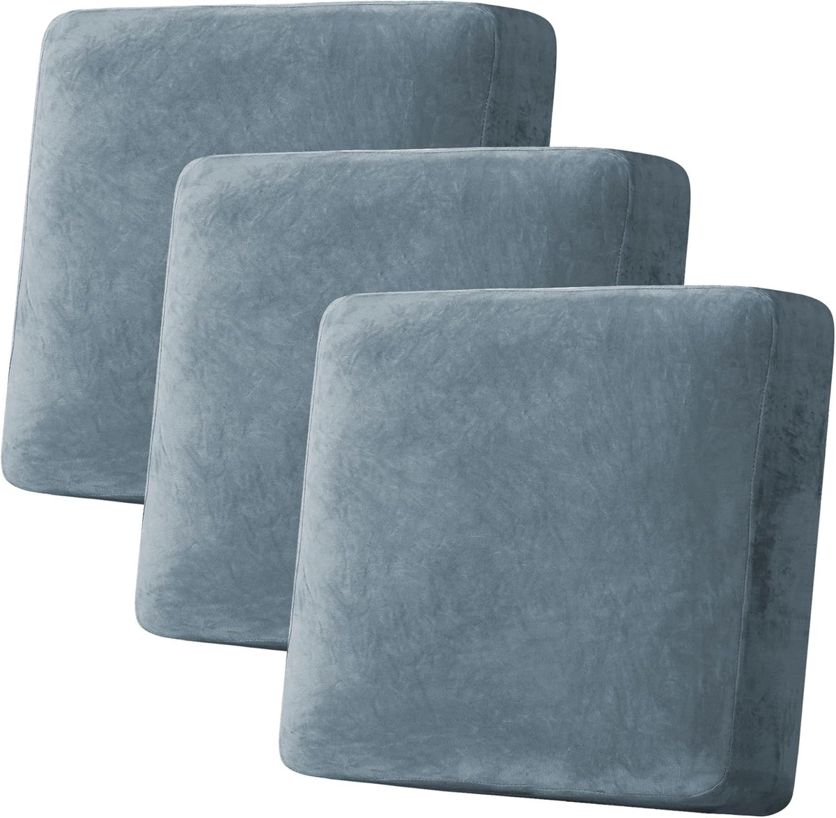 H.VERSAILTEX Velvet Stretch Couch Cushion Cover Plush Cushion Slipcover for Chair Loveseat Sofa