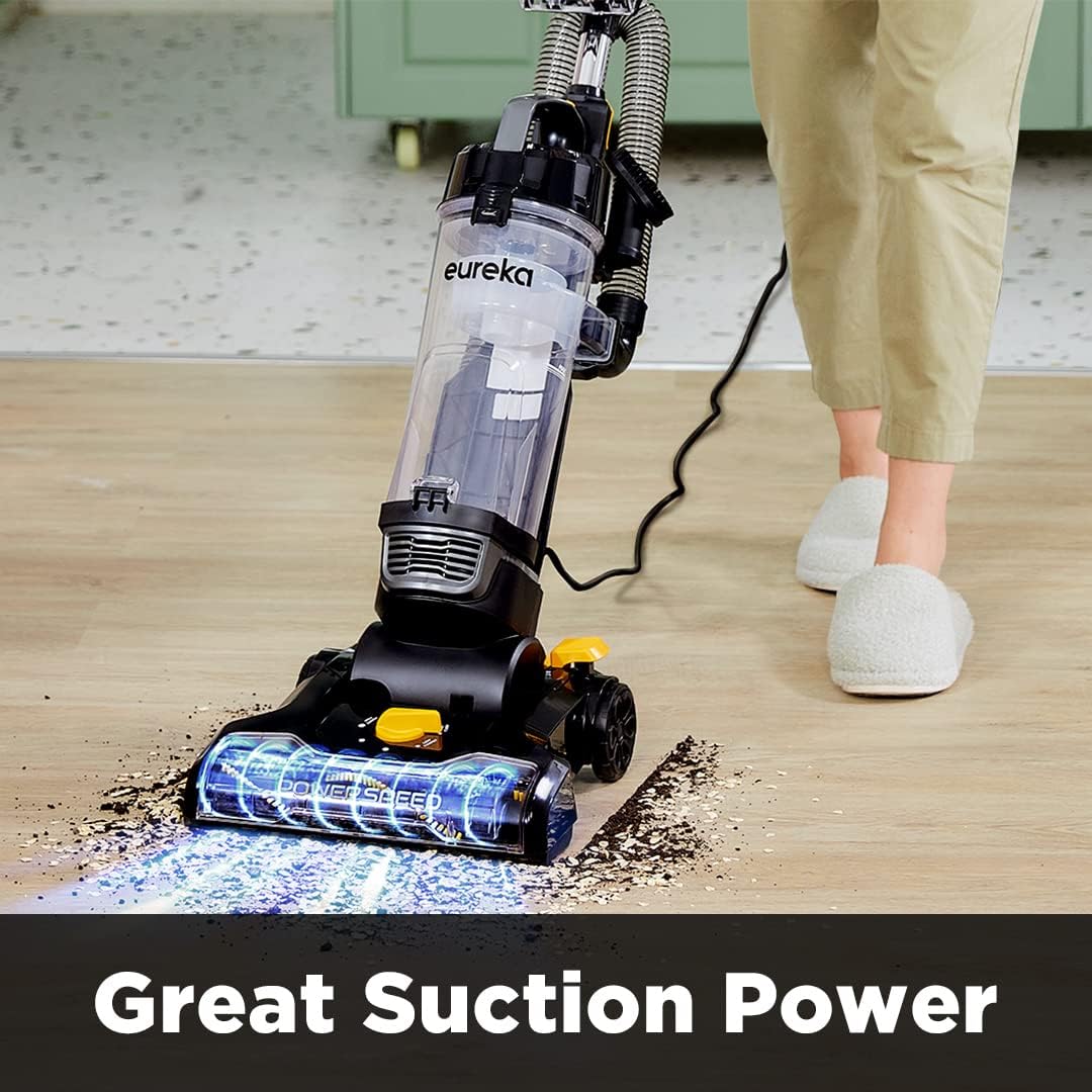EUREKA PowerSpeed Lightweight Powerful Upright Vacuum Cleaner for Carpet and Hard Floor, Pet Turbo