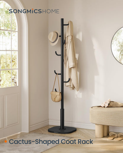 SONGMICS Coat Rack, Cactus-Shaped, 8 Sturdy Hooks, 69 Inches Tall