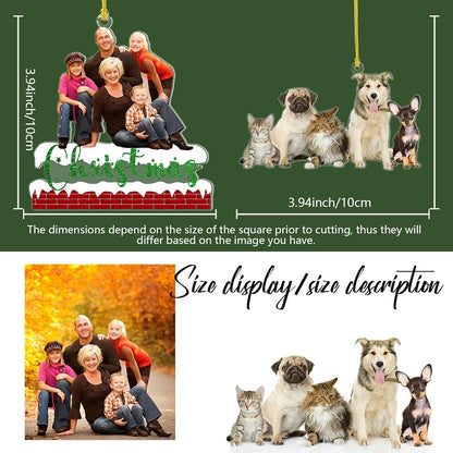 Personalized Christmas Ornament 2025, Photo Acrylic Customized Family Baby's Frist Christmas