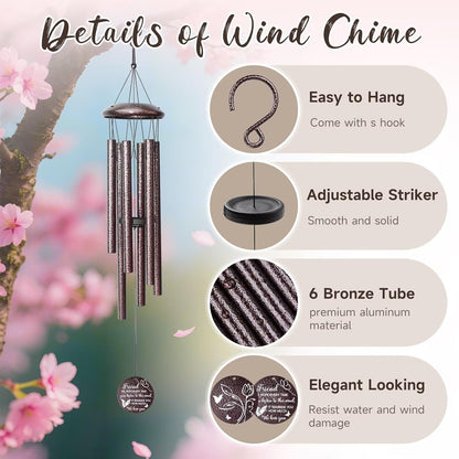 25''Wind Chimes,Best Friend Birthday Gifts for Women, Woman, Thanksgiving,Christmas Day Gifts Ideas