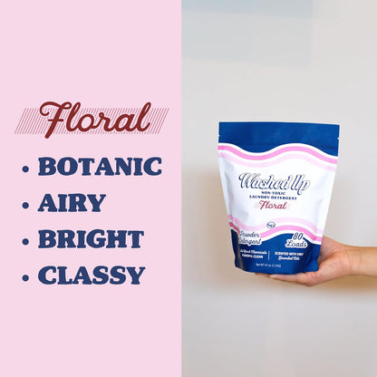 Floral Laundry Detergent Powder | Only 100% Pure Essential Oils | Safe for Sensitive Groups |