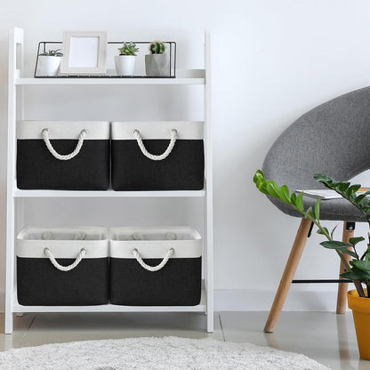 TheWarmHome Storage Basket for Organizing - Large 3 Pack 15.7x11.8x8.3 inch Collapsible Storage Bin