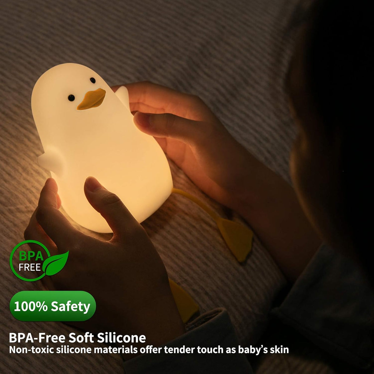 YuanDian Cute Duck Night Light, Gifts for Women Teen Girls Baby,Night Lights for Kids Bedroom