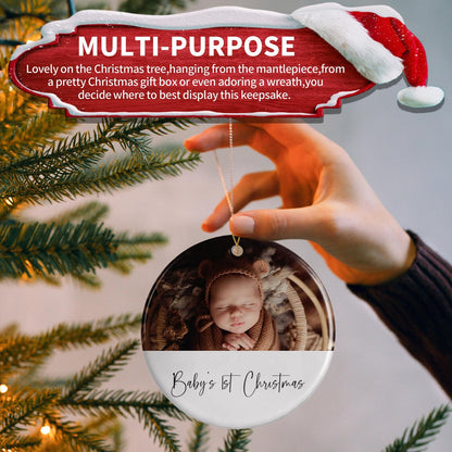 Personalized Christmas Ornaments 2025,Custom Ornaments with Photo Text,First Christmas Ornaments