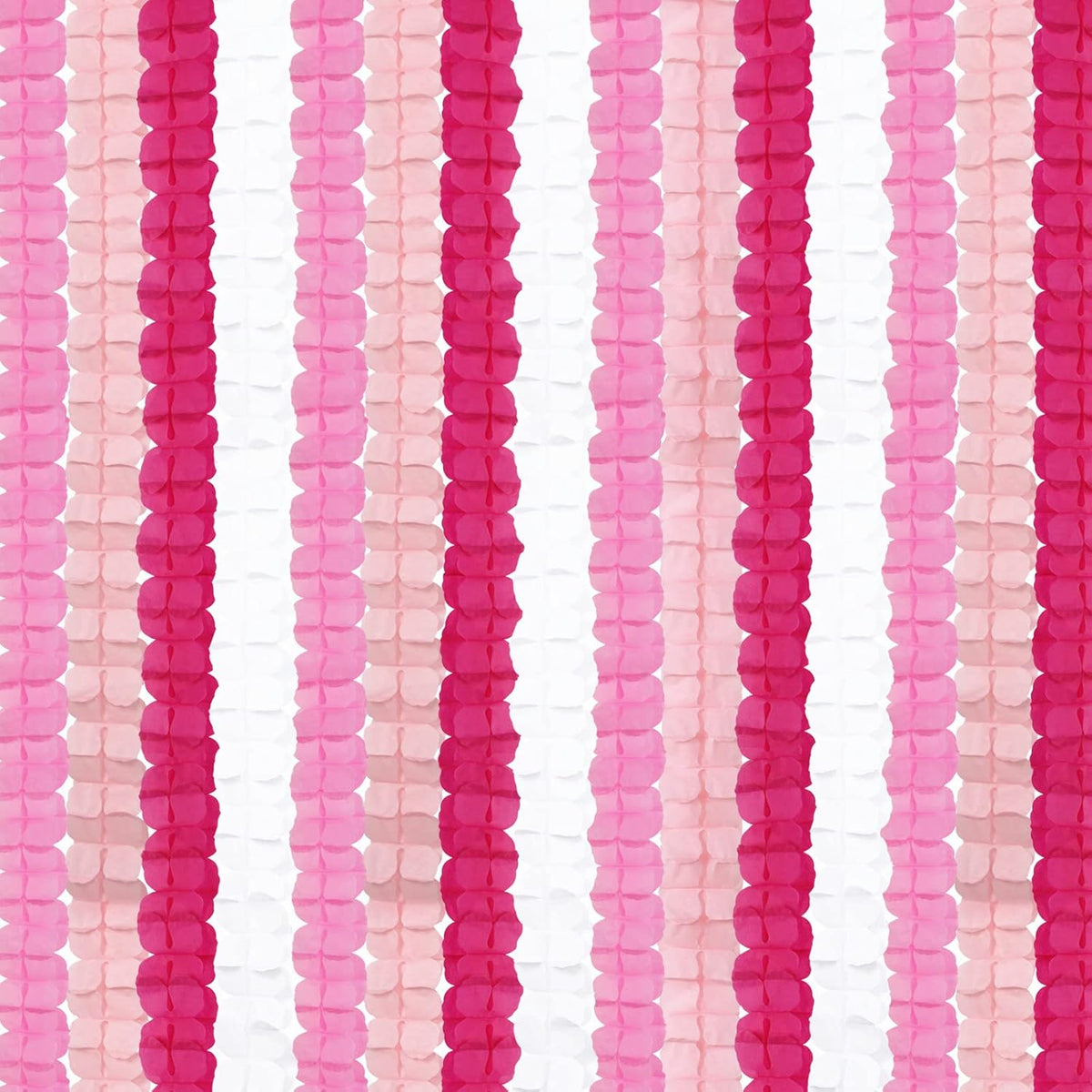Rose-Red Pink-White Party-Decorations Streamers Garland - 157Ft Four-Leaf Clover Hanging