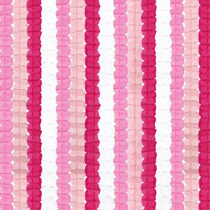 Rose-Red Pink-White Party-Decorations Streamers Garland - 157Ft Four-Leaf Clover Hanging