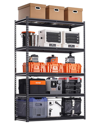VEVOR Storage Shelves, 3000 lbs, 5 Tier Heavy Duty Garage Shelving, 20" D x 48" W x 72" H