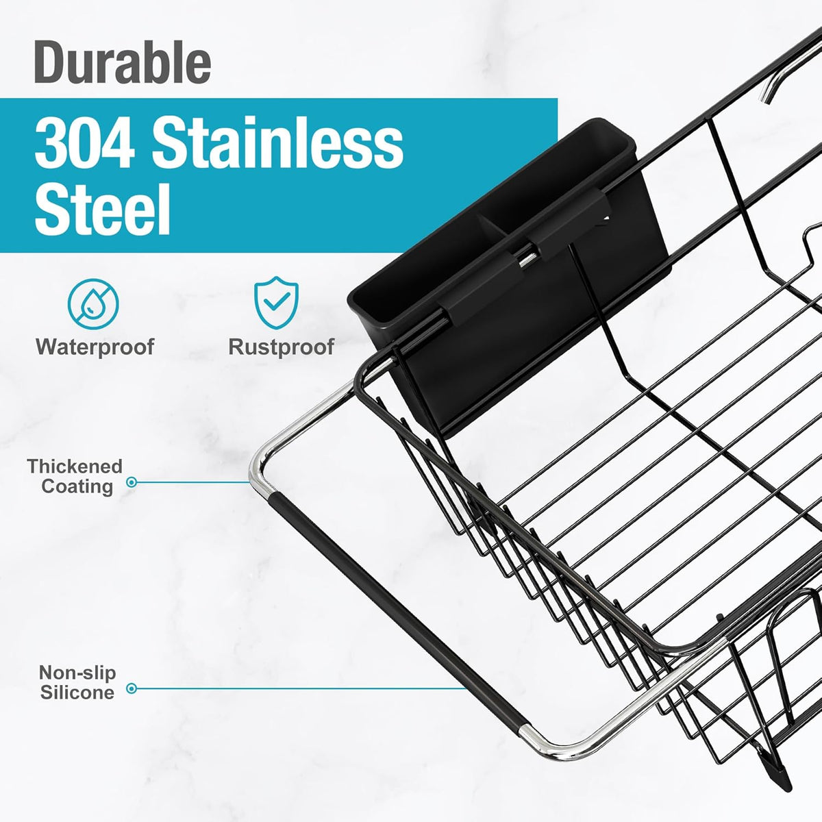 MAJALiS Dish Drying Rack in Sink - Small Dish Drainers for Kitchen Sink, Over The Sink Dish Racks