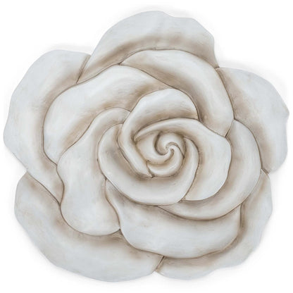 NAT & Jules Rose Flower Shaped Dimensional Indoor Outdoor 12 inch Cast Resin Decorative Garden