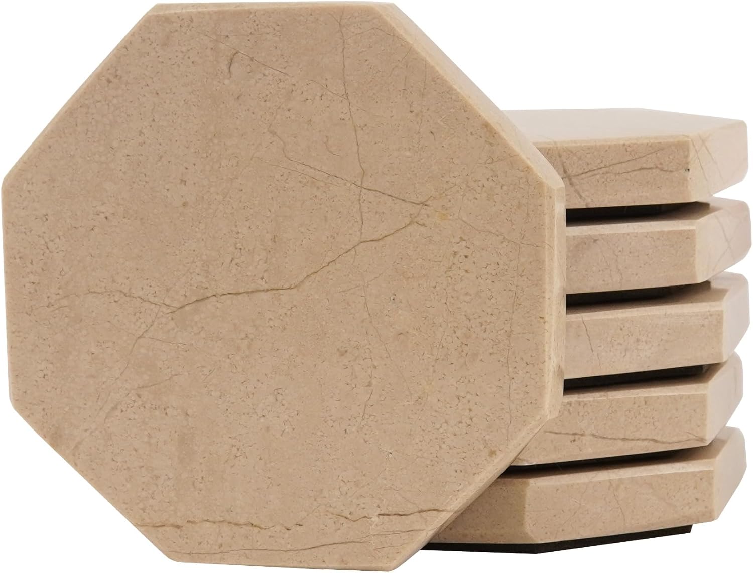 Radicaln Marble Coasters Star 3.5" Inches Verona Handmade Drink Coasters Set of 6 for Coffee Table