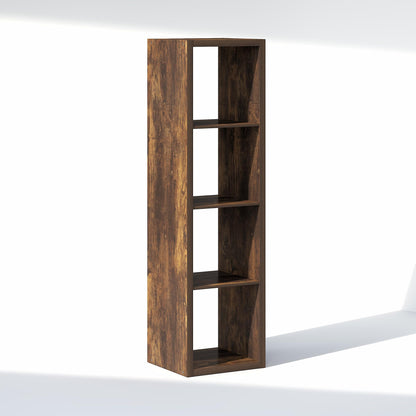 Furinno Cubic Extra Thick 4-Cube Closet Organizers and Storage, Amber Pine