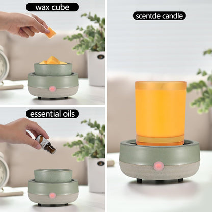 Wax Melt Warmer, Ceramic Electric Candle Wax Warmer 3-in-1 Oil Burner Fits Yankee Large Jar