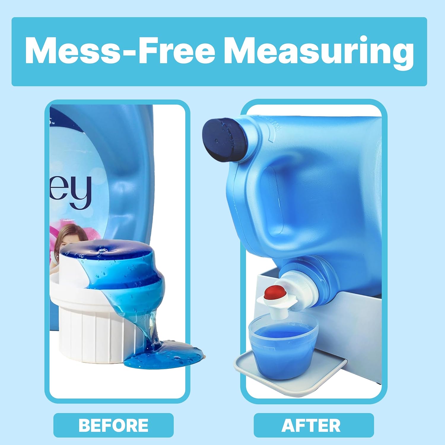 TidyFriend No-Spill Liquid Laundry Detergent Dispenser Holder, Laundry Soap Dispenser Holder with