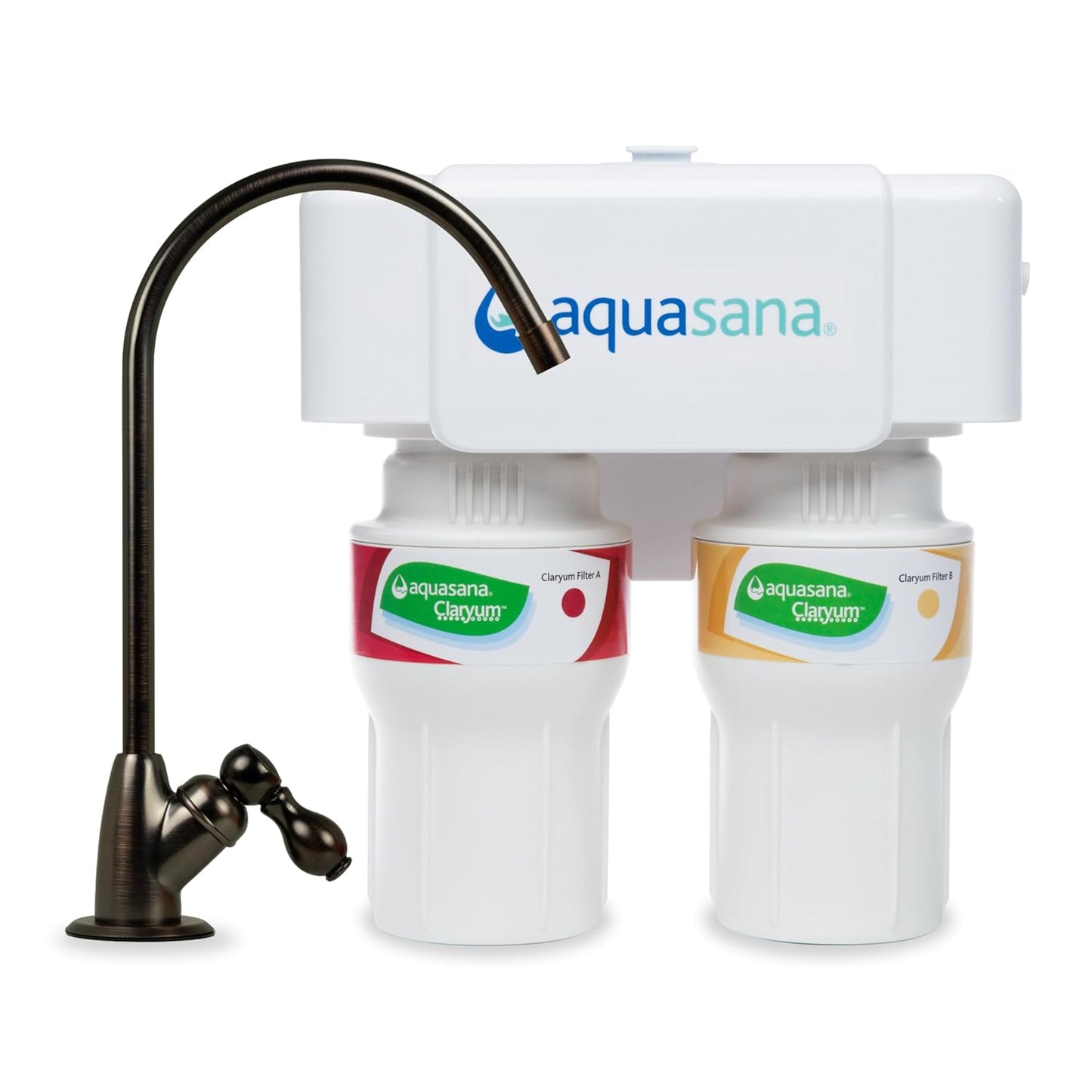 Aquasana Under Sink Water Filter System - Reduces PFAS, Lead, & Chlorine in Drinking Water - Under