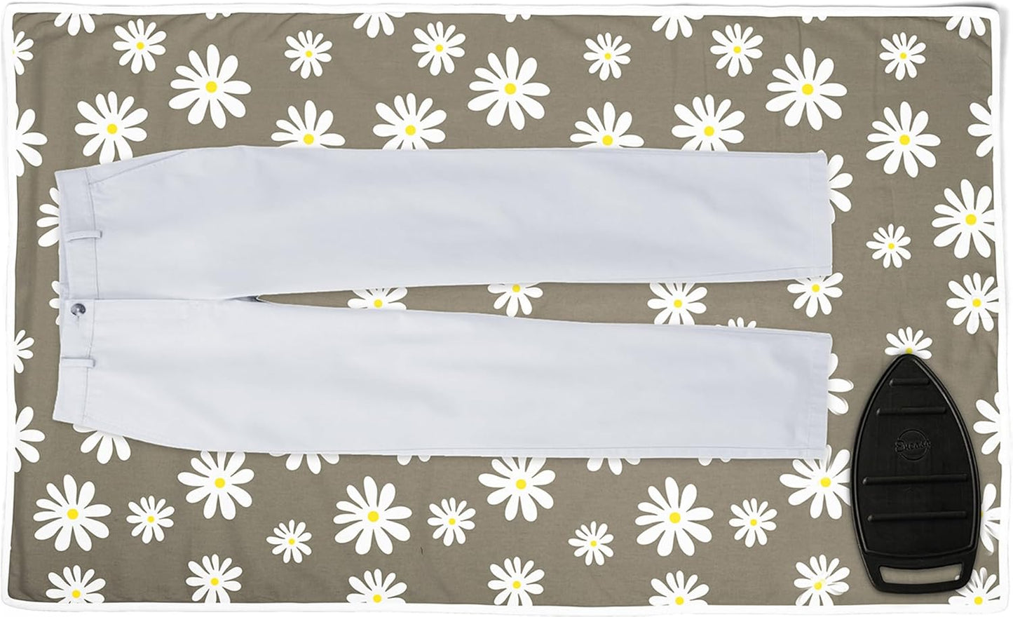 Encasa XO Ironing Mat/Pad (Large 48"x28") with 3mm Padding & Silicone Iron Rest for Steam Pressing