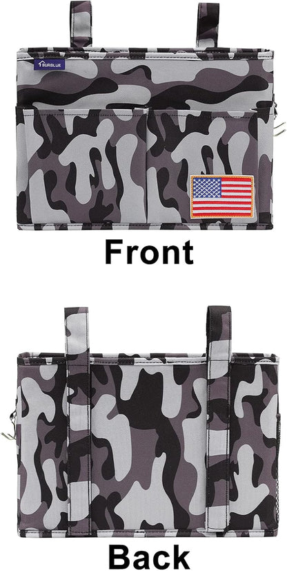 Surblue Bedside Caddy Hanging Bed Organizer Storage Bag Pocket for Bunk and Hospital Beds, College