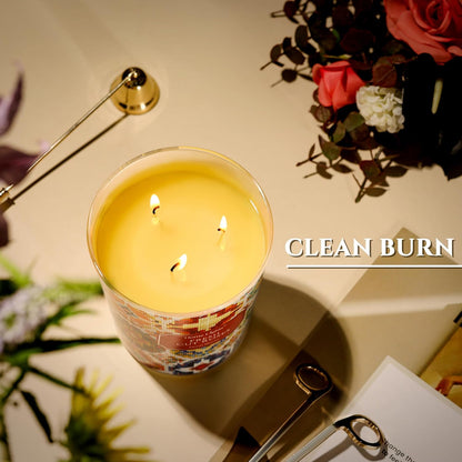 HomeLights 3-Wick Candles for Home Scented - 34oz Soy Wax Blend Candle Long-Lasting Fragrance