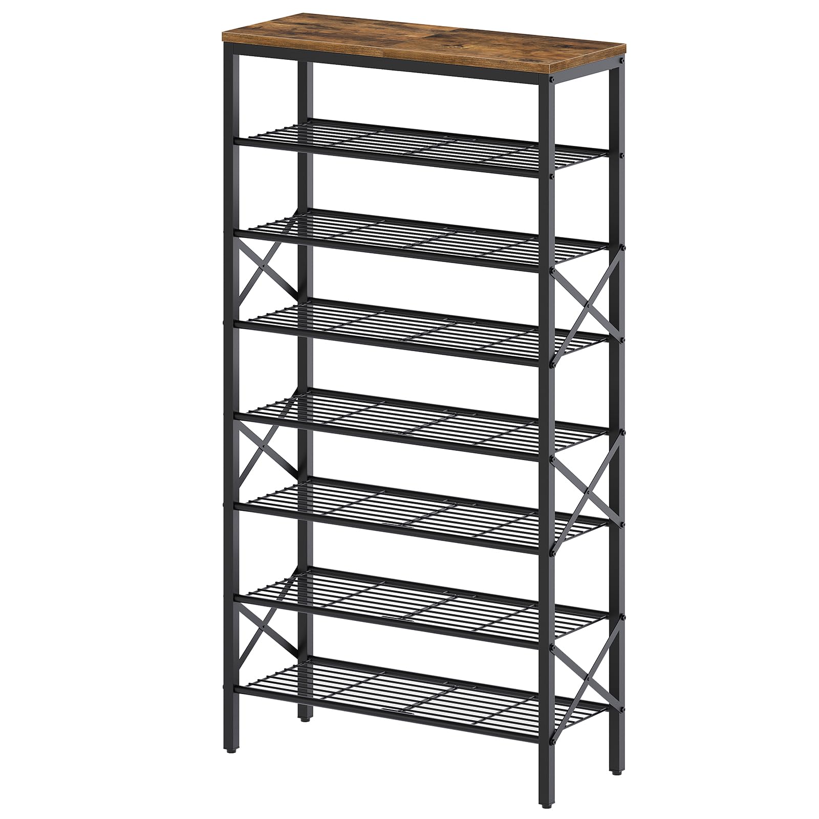 YATINEY 8 Tier Shoe Rack, Shoe Storage Organizer, Large Capacity Shoe Shelf Holds 32 Pairs of