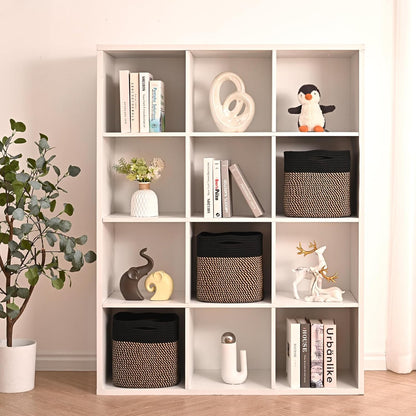 11 Inch Cube Storage Bins, Storage Cube Organizer Bins, Woven Cotton Rope Baskets for Storage