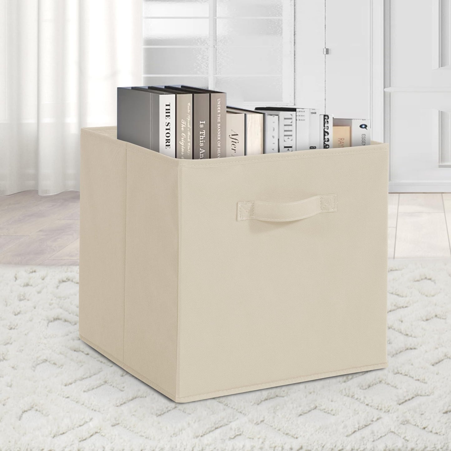11x11 Storage Bins, Set of 3 Storage Cubes, Collapsible Cube Storage Box, Fabric Closet Organizers