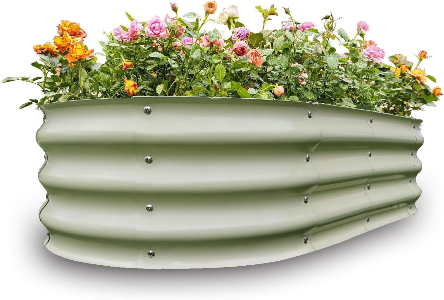 Gardmax Galvanized Raised Garden Bed, Lightweight Planter Boxes Outdoor with Easy Assembly, Large