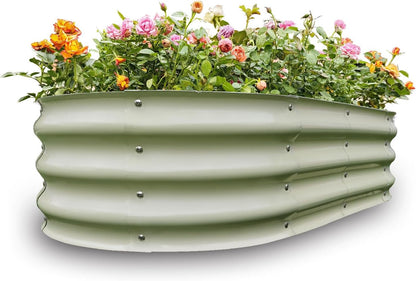 Gardmax Galvanized Raised Garden Bed, Lightweight Planter Boxes Outdoor with Easy Assembly, Large