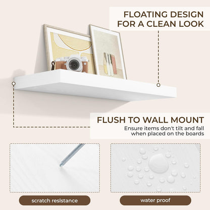 RICHFOCUS 36Inch Floating Shelves for Wall 2 Pack Shelves for Bedroom|Kitchen|Bathroom Wall Mounted
