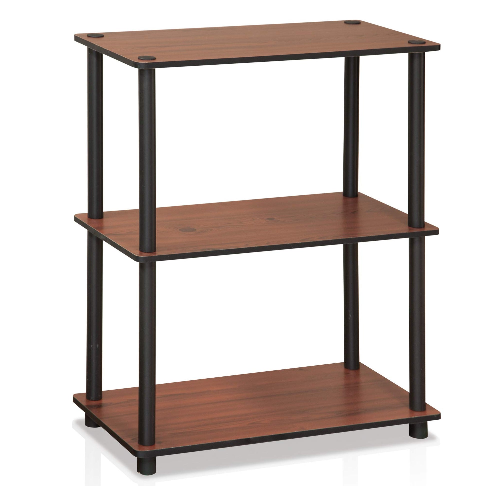 Furinno Turn-N-Tube Storage Shelves, 3-Tier Book Shelf, Corner Shelf, Toolless Open Shelves, for