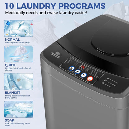 Nictemaw Portable Washing Machine 20Lbs Portable Washer Machine with Drain Pump, 2.8 Cu.ft Compact