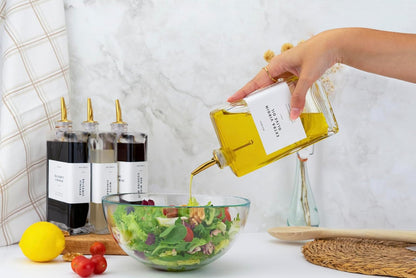 Molimoli Olive Oil Dispenser Bottle for Kitchen, Automatic Pourer, Glass Thin Bottle Dispenser for