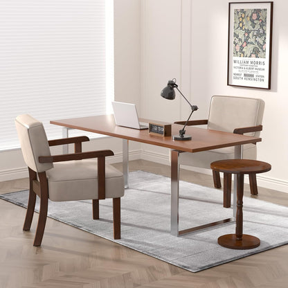 Accent Chair Set of 2 with Table, PU Leather Chair for Living Room Oversized Armchair with Soft