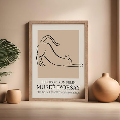 Poster Master Vintage Poster - Retro Minimalist Print - Gift for Artist, Housewarming - Cat, Line